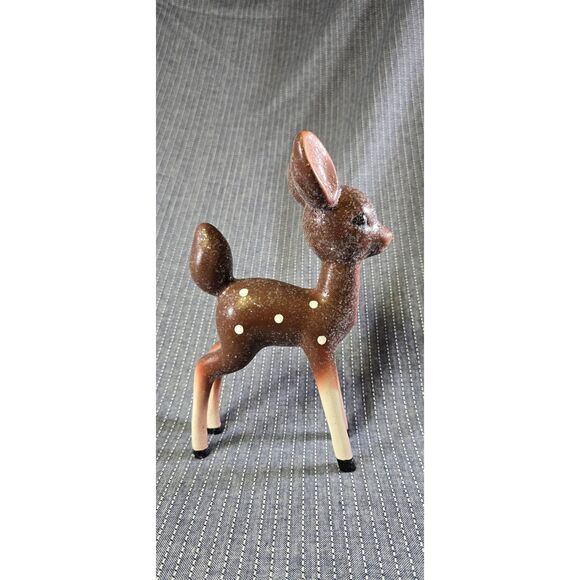 Retro Style Sugar Glitter Ceramic Deer - Picture 2 of 9